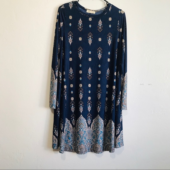 LK Luv’s Tunic dress size medium/ Navy - Picture 4 of 6